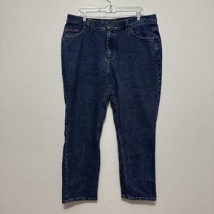 Lee Riders Denim Medium Wash Blue Jeans Straight Leg Womens Size 18‎ Reg Vintage